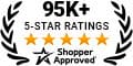 5 Star Excellence award from Shopper Approved for collecting at least 100 5 star reviews